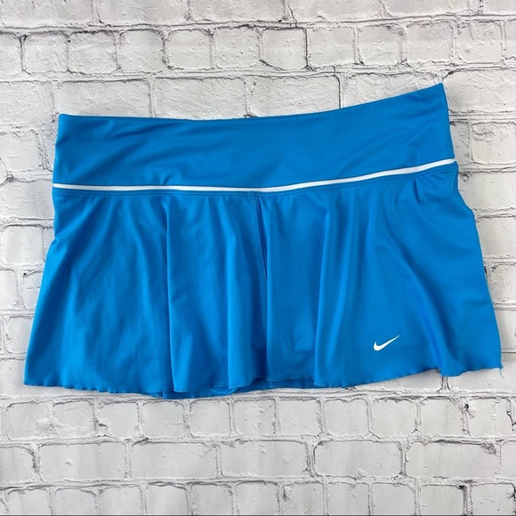 Nike Woman’s Dri Fit Blue with white stripe Tennis Skort size L - Picture 1 of 11